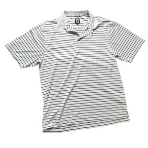 FootJoy Golf Polo Shirt Striped Performance‎ Casual Athletic Mens Size L